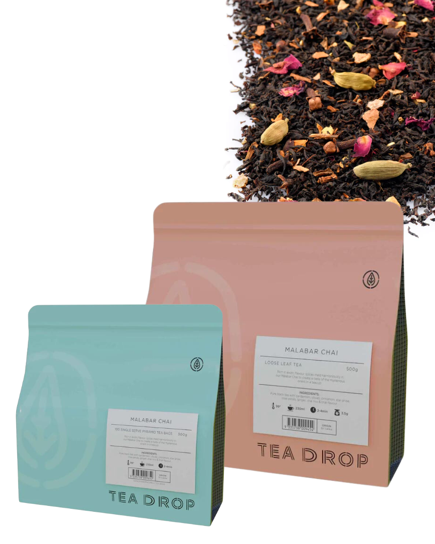 Tea Drop Malabar Chai Tea (Loose Leaf / Tea Bags) Gabriel Coffee
