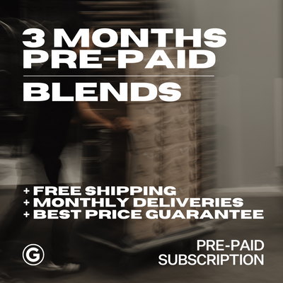 3 month pre-paid coffee subscription