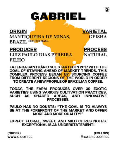 Luiz Paulo Dias Pereira Filho, Brazil (Geisha) - Special Release Filter (250g)