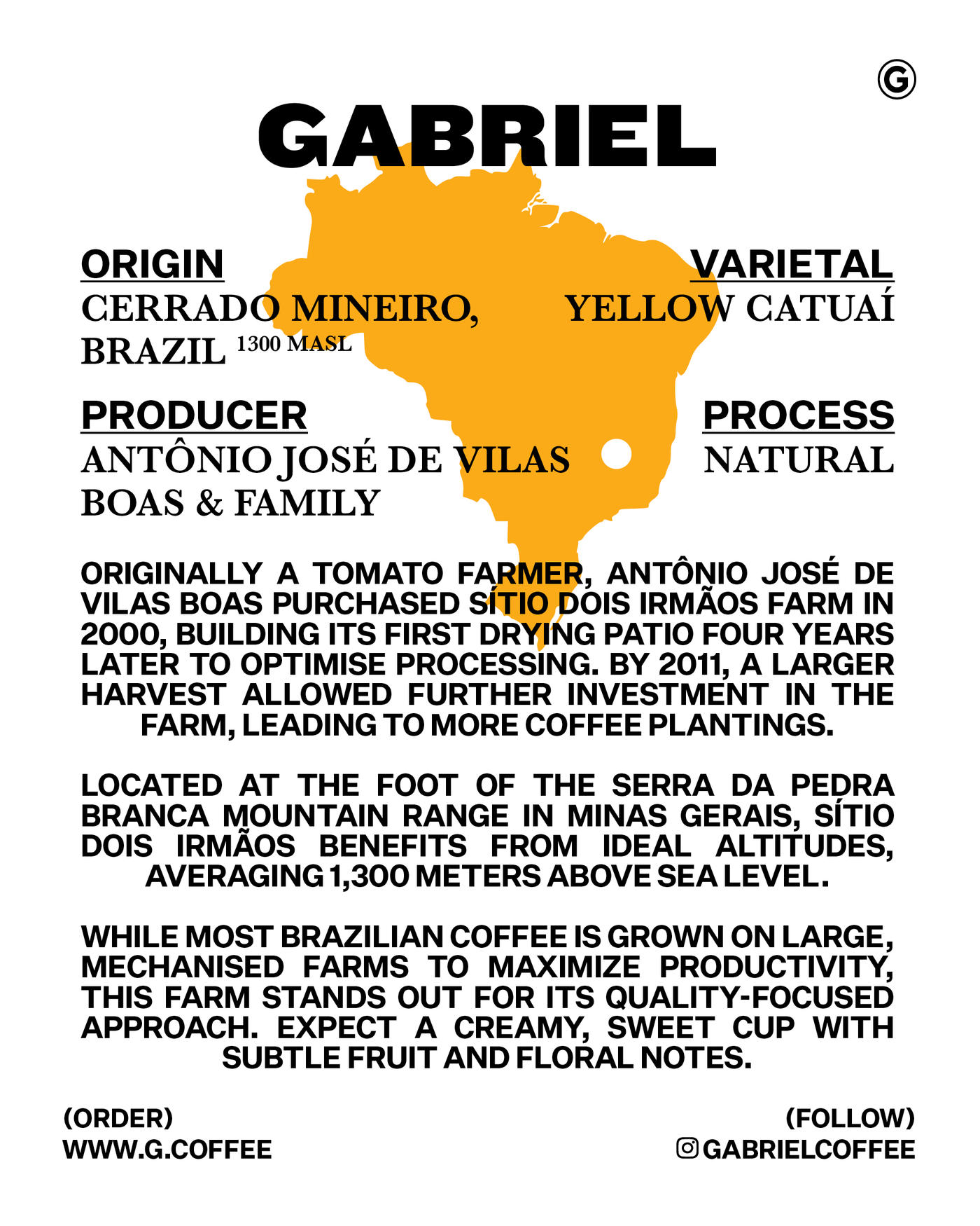 Antônio José de Vilas Boas, Brazil - Filter (250g)