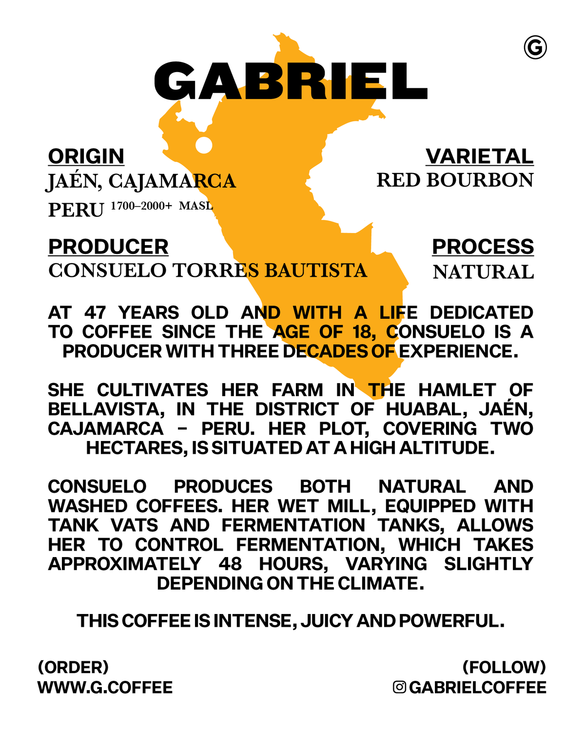 Consuelo Torres, Peru - Espresso (500g)