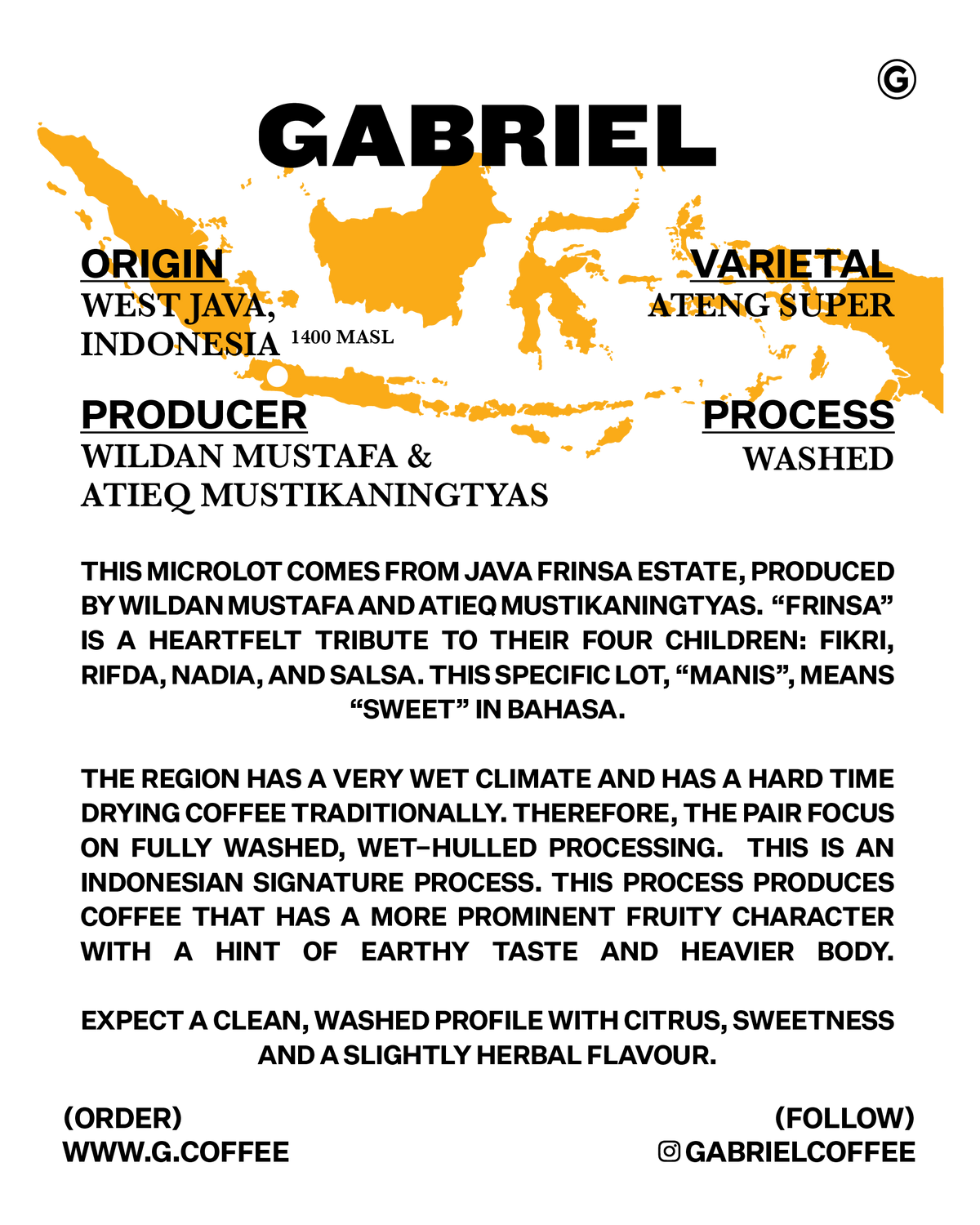 Frinsa Manis, Indonesia - Espresso (500g)