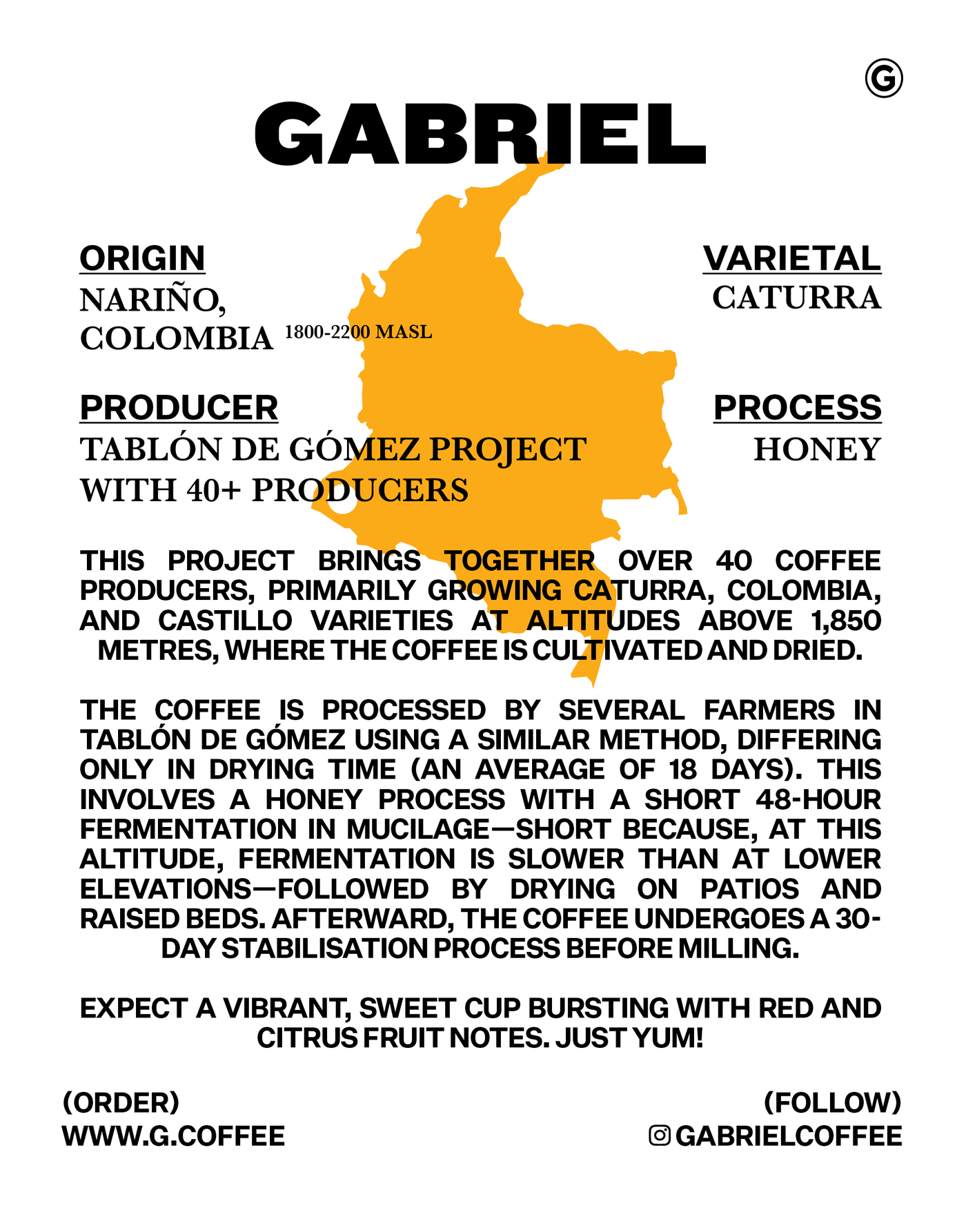 Honey Mountain, Colombia - Filter (250g)