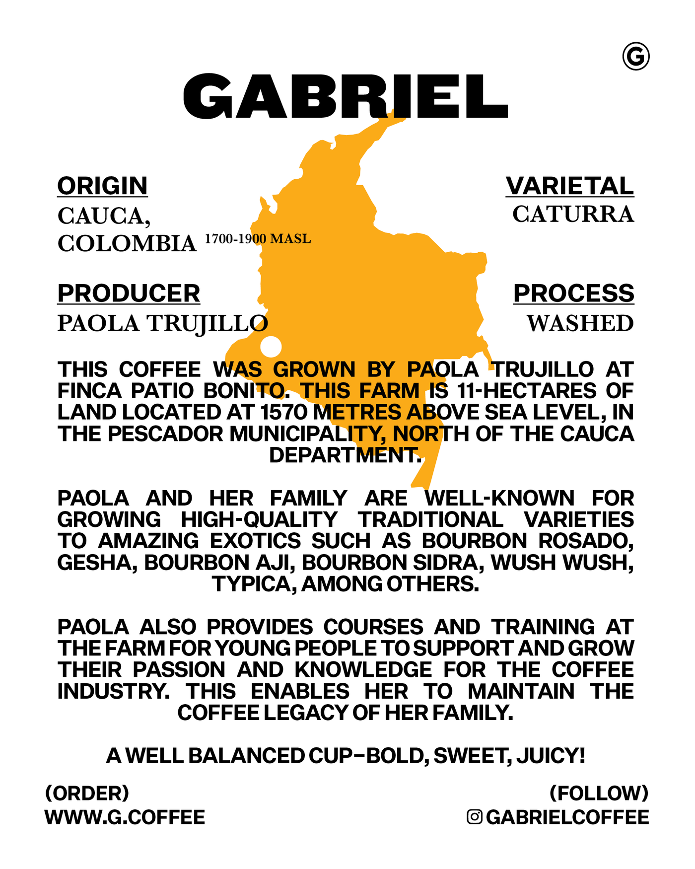 Paola Trujillo, Colombia - Filter (250g)