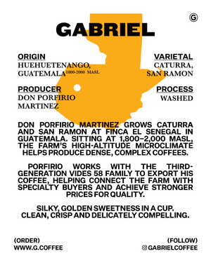 Don Porfirio Martinez, Guatemala - Filter (250g)