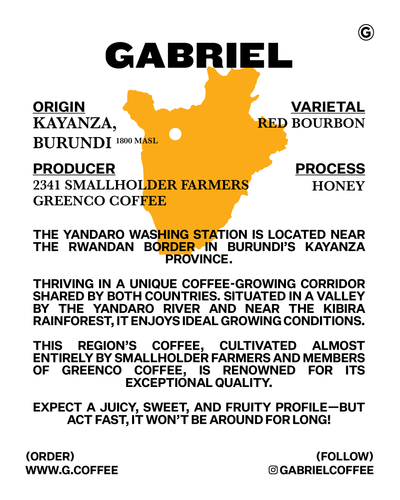 Yandaro, Burundi - Filter (250g)