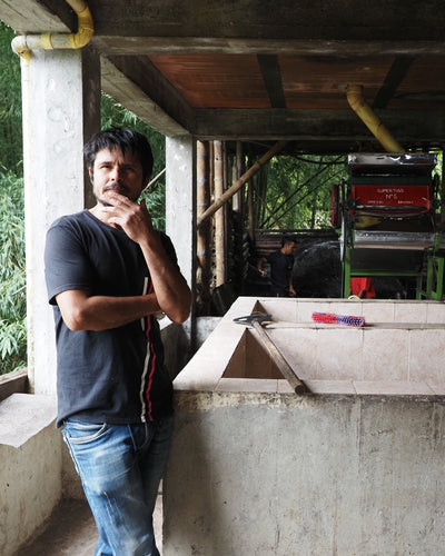 Leonid was born into a coffee farming family and owns Cortina de Hierro, a 4-hectare farm in Genova, Quindío, at 1900 m.a.s.l. 

