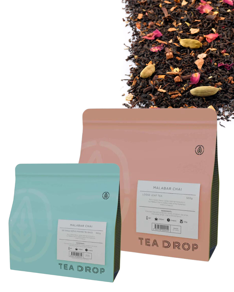 Tea Drop Malabar Chai Tea (Loose Leaf / Tea Bags)