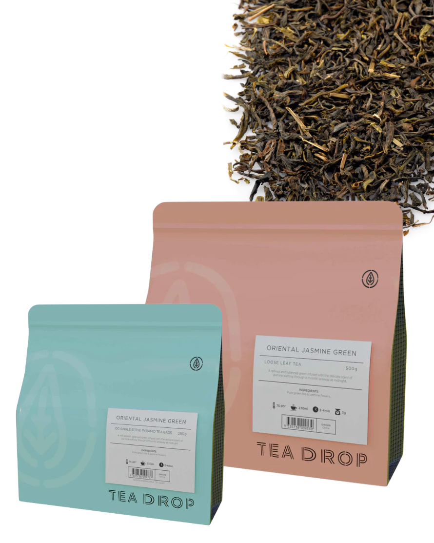 Tea Drop Oriental Jasmine Tea (Loose Leaf / Tea Bags)
