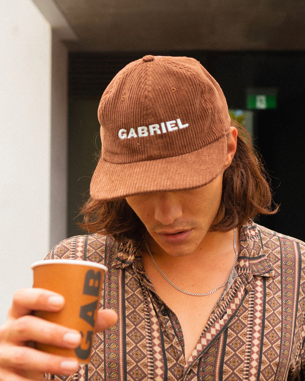 Corduroy 6 Panel Cap - Brown